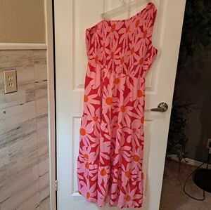 BNWT Smocked One Shoulder Floral Maxi Dress